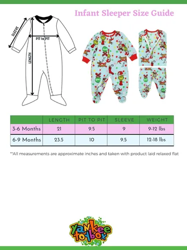 Vista 2 de Dr. Seuss The Grinch Characters - Pijama para bebé con pies