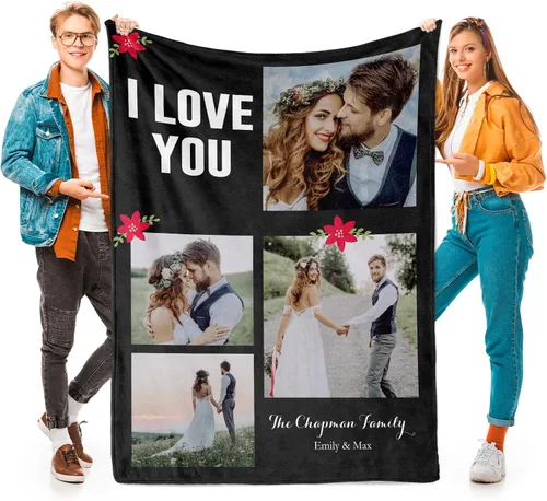 Vista 16 de inkArts Mantas personalizadas con foto, manta personalizada con mi propia foto, mantas personalizadas con imagen, regalos personalizados