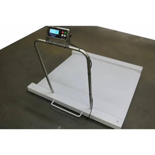 Vista 3 de SellEton SL-Silla de ruedas-1k Plataforma de báscula de aluminio resistente para silla de ruedas, 1000 libras x 0.2 libras, báscula de silla