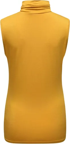 Vista 4 de OThread & Co. Camiseta sin mangas de cuello alto para mujer, capa elástica, cómoda, cuello alto