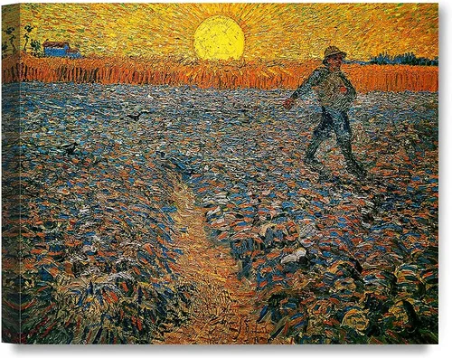 Vista 33 de Serie de pinturas de Vincent Van Gogh (favoritos). Reproducción de arte clásico de Van Gogh, impreso en lienzo, Algodón, Almond Blossom, 16x20