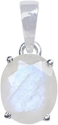 Vista 2 de Collar con colgante de plata de ley 925 con piedras preciosas para mujeres y niñas