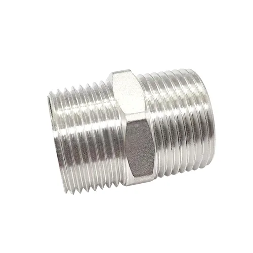 Vista 5 de Boquilla hexagonal NPT macho de 1 pulgada a macho de 1 pulgada, accesorios de tubería roscados de acero inoxidable 304 (paquete de 2)