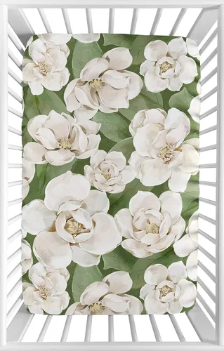 Vista 18 de Sweet Jojo Designs Sábana bajera para cuna de bebé 100% algodón (hojas florales bohemias) para niñas y niños, guardería infantil, habitación