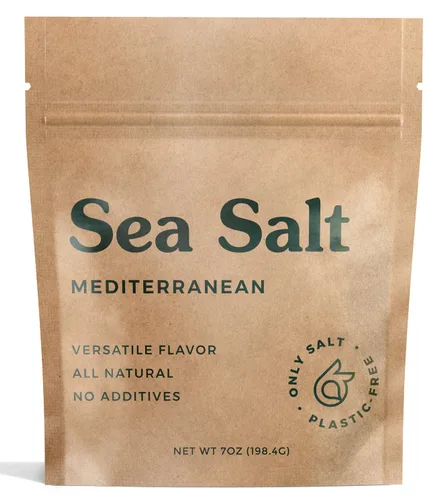 Vista 14 de Sal marina orgánica escamosa - Copos gourmet, cosechada a mano - Bolsa de 4 onzas