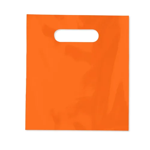 Vista 4 de Practicon Bolsa de plástico para mercancía con mango troquelado, 7-3/4" x 9" tamaño, 2 mil bolsa, 100 unidades, negro
