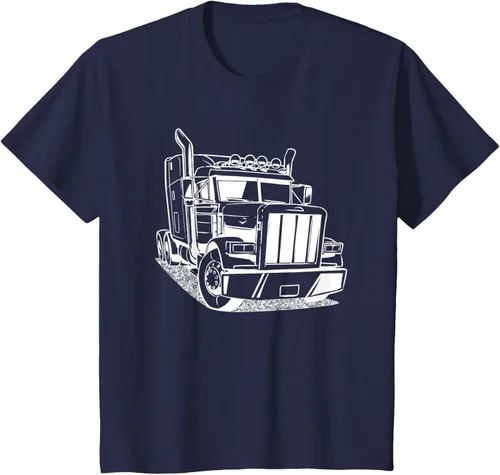 Vista 52 de Diesel Big Rig 18 Wheeler - Camiseta de camionero para camionero, Negro, S