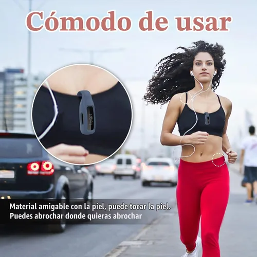 Vista 2 de HSWAI Paquete de 3 clips de repuesto para Fitbit Inspire 2/Fitbit Inspire 3, clip de silicona suave y cómodo de protección de 360°, accesorio