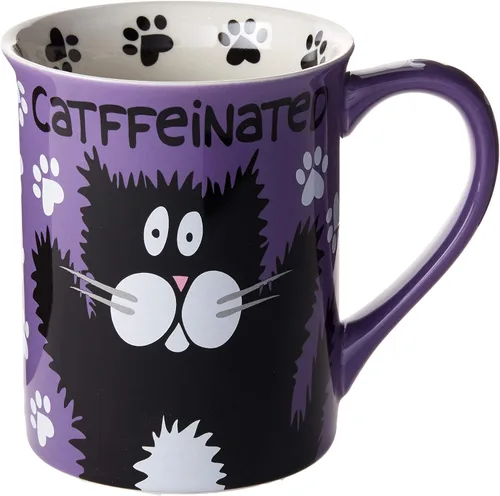 Vista 9 de Taza de cerámica Our Name is Mud "Cat Hair", 16 onzas.