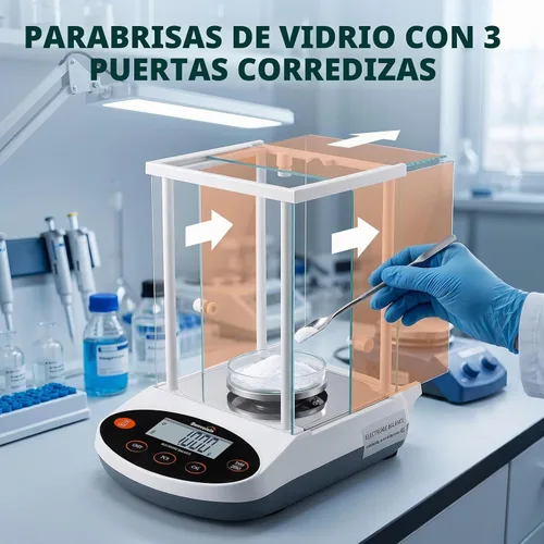Vista 3 de Bonvoisin Balanza analítica de 300 gx1 mg báscula de laboratorio de precisión báscula electrónica digital, escala analítica de laboratorio de 1 mg