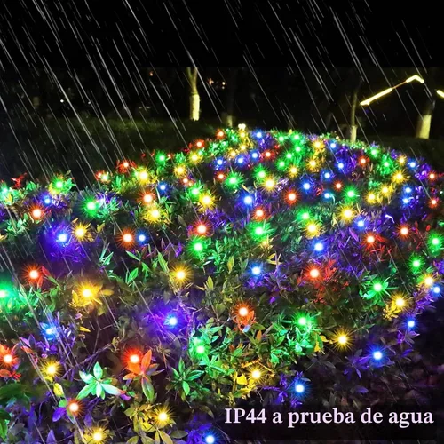 Vista 5 de OYCBUZO 300 luces LED de red de Navidad, 14.8 pies x 5 pies, luces de malla para exteriores, 8 modos, cable verde, tira de luces conectables Varios