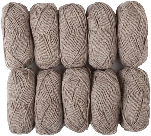 Vista 25 de Knit Picks Wool of the Andes Tan - Paquete de hilo de lana 100% para tejer Almendra