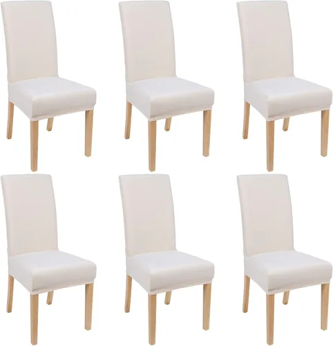 Vista 63 de smiry - Fundas para sillas de comedor de terciopelo elástico y suave, extraíbles, Terciopelo, Beige