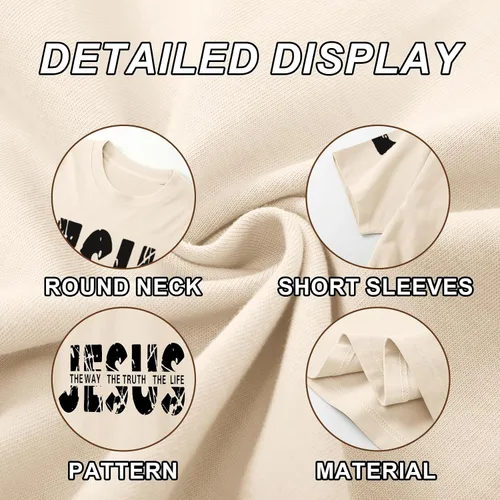 Vista 6 de Camisas de fe cristiana de Jesús para hombres, con versículo bíblico religioso, cruz religiosa, camiseta inspiradora, camisetas gráficas de gran