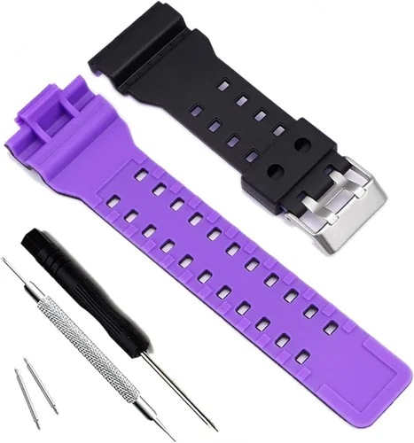 Vista 23 de My Time OliBoPo - Correa de repuesto de resina natural para reloj Casio G-Shock GD120/GA-100/GA-110/GA-100C