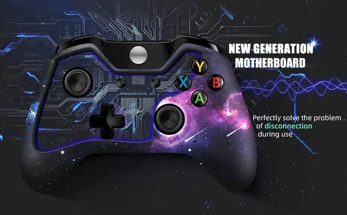 Vista 6 de FYSIKA Wireless Custom Controller Compatible with Xbox OneXbox Series XXbox Series SWindowsAndroidPC Gamepad Nebula Design with Enhanced