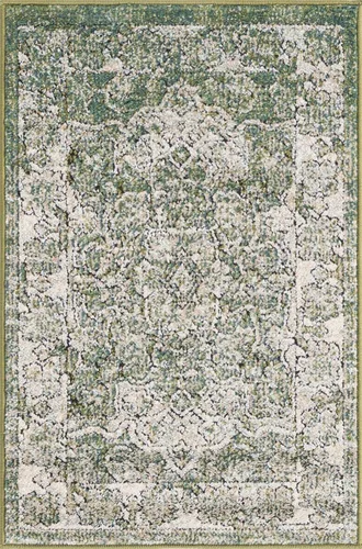 Vista 2 de Unique Loom colección Isabella - Alfombra de área Adjani (2 x 3 pies 1 pulgada, rectángulo, verde/ marfil)