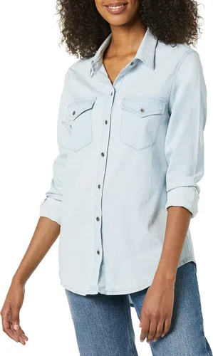 Vista 4 de Goodthreads Camisa vaquera de manga larga para mujer