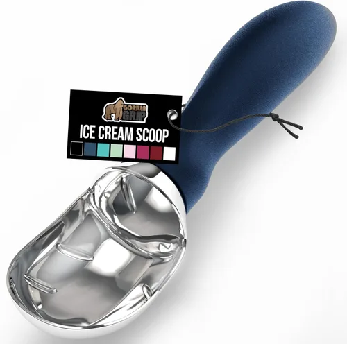 Vista 14 de GORILLA GRIP Cuchara para helado resistente sin BPA, mango ergonómico cómodo, cuchara de grado profesional para porciones redondas perfectas