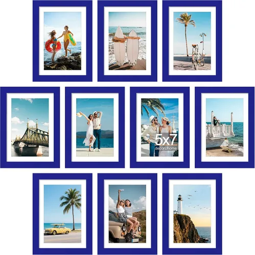 Vista 57 de decorUhome Paquete de 10 marcos de fotos de 4 x 6 pulgadas, decoración de Dorado