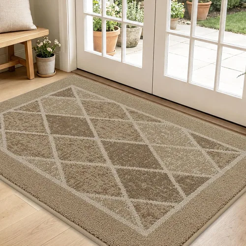 Vista 49 de BEQHAUSE - Tapete para puerta de 20 x 32 pulgadas, antideslizante, color beige