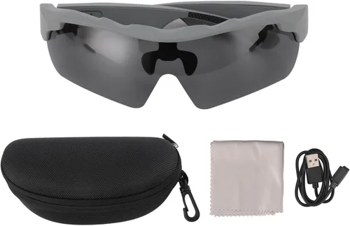 Vista 7 de Lentes de sol inteligentes con Bluetooth de audio, lentes de sol polarizados con Bluetooth V5.0 y EDR, ciclismo de oreja abierta para hombres