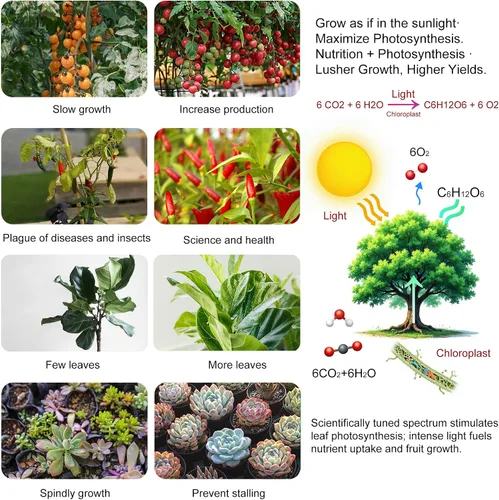 Vista 2 de Paquete de 2 paneles LED de luz de crecimiento de 200 W para plantas de interior, espectro completo con LED UV IR blanco, azul, rojo, para cobertura