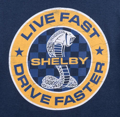 Vista 3 de Shelby Cobra Snake Live Fast Drive Faster Camiseta Indigo