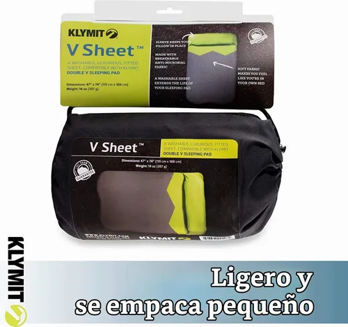 Vista 5 de Klymit - Sábana en V para tu colchoneta estática V (nueva)