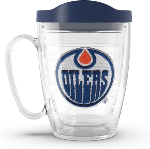Vista 25 de Taza aislada Tervis de doble pared fabricada en Estados Unidos con logotipo principal de NHL Buffalo Sabres, mantiene las bebidas frías y calientes