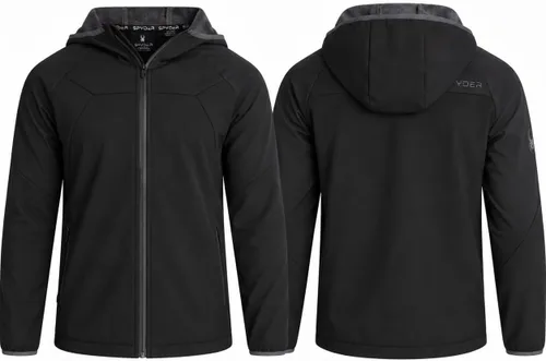 Vista 3 de Spyder Chaqueta Softshell para hombre - Chaqueta de forro polar resistente Cuervo negro