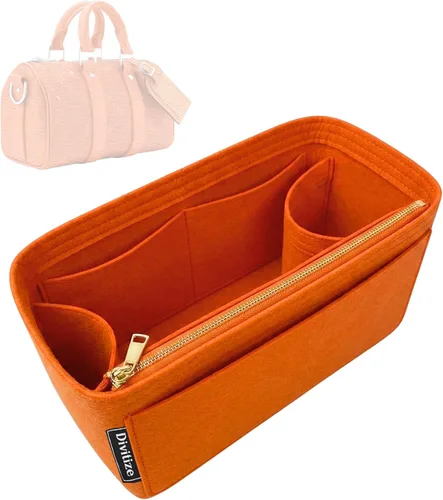 Vista 12 de Divitize Organizador de bolso premium compatible con LV Keepall 25/35/45/50/55/60, hecho a mano, ajuste perfecto, cómodo y resistente, fieltro