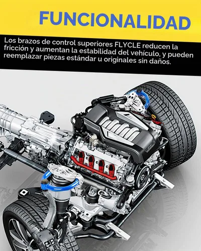 Vista 6 de FLYCLE Brazos de control superiores delanteros para 2004-2024 F150 2WD 4WD con rótula extra, elevación de 2-4 pulgadas, 2 piezas de suspensión