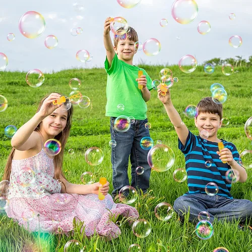 Vista 4 de Burbujas para niños, juguete de goma para fiestas, 24 varitas de burbujas para exteriores, regalo de fiesta de cumpleaños, juguete de baño, pato