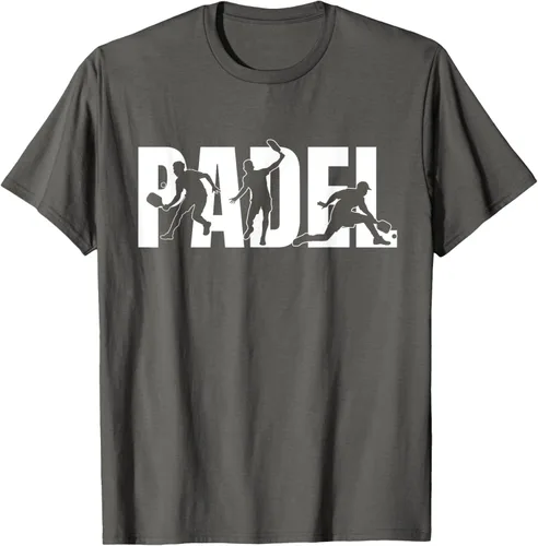 Vista 23 de Camiseta de regalo para amantes de los deportes con silueta de padel
