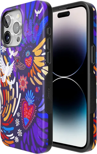 Vista 3 de Carcasa Casely iPhone 15 Pro Viva La Vida Collage de Frida Kahlo Diseño Protector Audaz Compatible con MagSafe