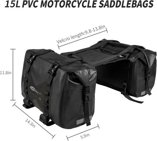 Vista 3 de 30L Bolsas de equipaje para motocicleta para viajes en moto - Bolsas de alforjas para motocicletas - Bolsa desmontable para scooter, Honda, Suzuki