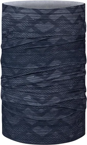 Vista 24 de BUFF CoolNet UV Polaina para el cuello, Protección solar UPF 50, Transpirable, Versátil, Mascarilla de secado rápido, Negro y Azul, Talla para Lazs