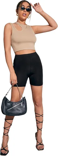 Vista 5 de Verdusa Camiseta corta sin mangas con cuello redondo y corte ajustado para mujer