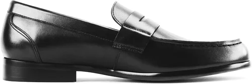 Vista 2 de PARTY Penny Mocasines para hombre con cuero auténtico, zapatos clásicos de cuero formal sin cordones para hombres, perfectos para negocios y uso