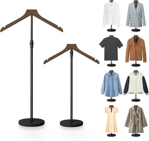 Vista 11 de Maniquí de torso, soporte de exhibición de camisa ajustable en altura de 30 a 41 pulgadas para tiendas de vendedores, fiesta de graduación, montaje