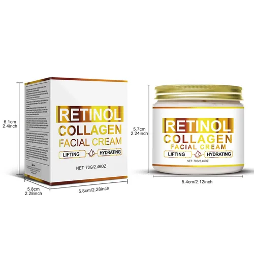 Vista 7 de Crema de colágeno con retinol, levanta y reafirma la piel, líneas finas que se desvanecen, crema hidratante antiarrugas para hombres y mujeres