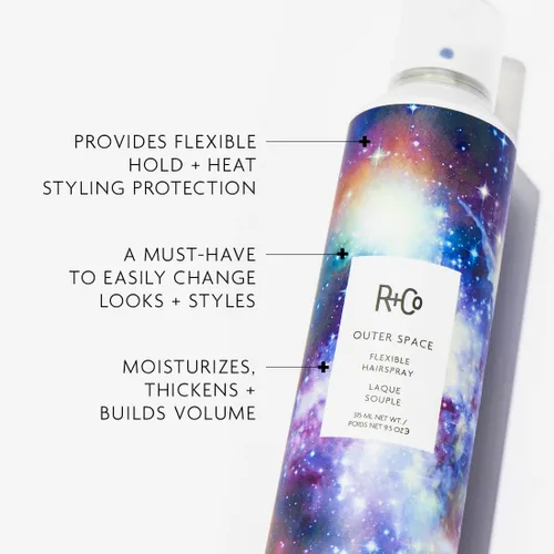 Vista 2 de R+Co Outer Space Aerosol fijador para cabello, flexible.