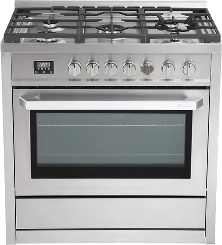 Vista 10 de Rangaire RRG241TS Cocina de Gas de 24" con Temporizador - Acero Inoxidable, Quemadores Sellados, Ventilador de Convección, Estantes de Fácil Alcance