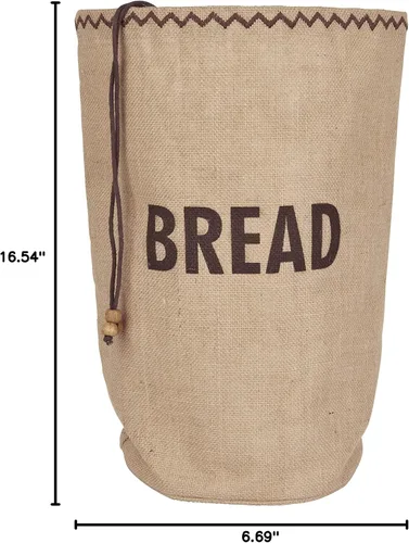 Vista 8 de KitchenCraft Natural Elements - Bolsa de pan ecológica con cordón, 1% algodón, 13.4 x 6.7 x 16.5 in