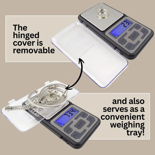 Vista 4 de GemOro Platinum MP601 - Báscula de joyería Báscula de cocina de bolsillo de clase premium Herramienta de precisión digital Lectura y precisión