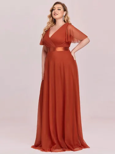 Vista 4 de Ever-Pretty Vestido de noche con cuello en V doble con cuello en V para mujer, talla grande, 07962