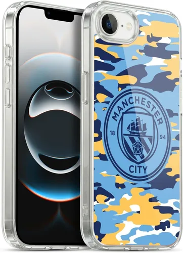 Vista 243 de Head Case Designs Funda de gel con licencia oficial del Manchester City Man City FC Blue Moon Badge Camou [protección de grado militar] compatible