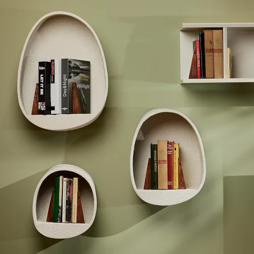 Vista 8 de Soportes de Nogal para Estantes Soportes de Madera para Estantes Soportes de Libros Robustos, con Base Metálica para Librerías Elegantes