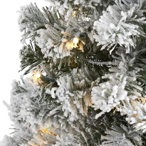 Vista 3 de Nearly Natural Árbol de Navidad artificial de abeto de Virginia Occidental de 3 pies con 50 luces LED transparentes